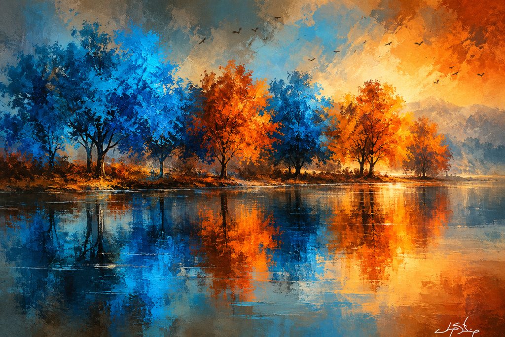 vibrant landscape canvas art