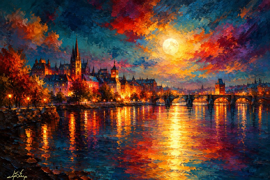 Vibrant European Cityscape