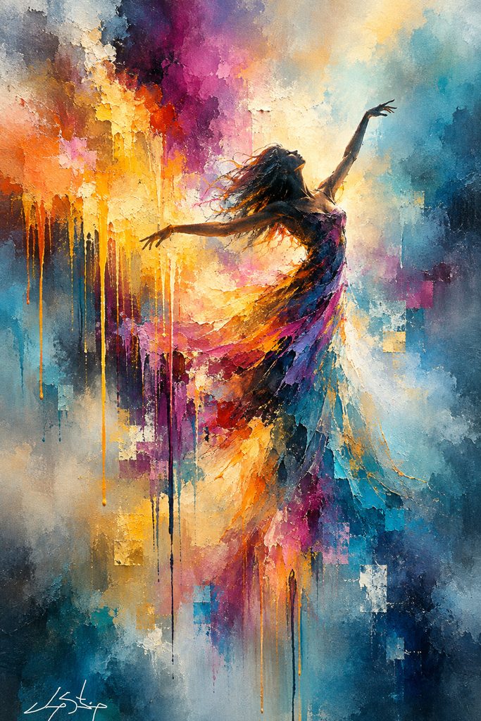 vibrant abstract wall art
