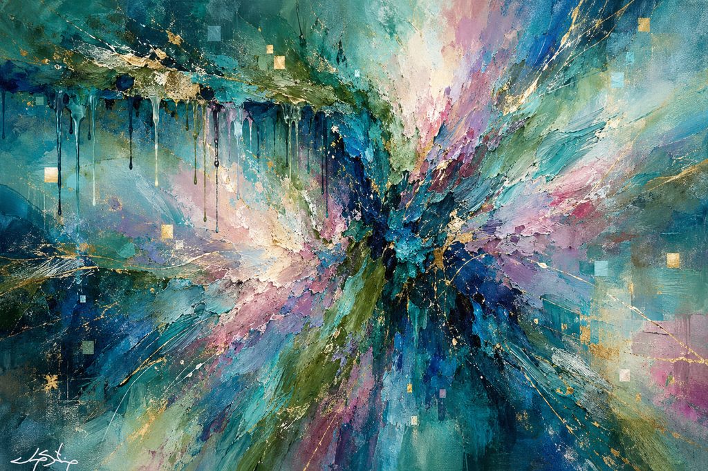 jewel tone abstract art