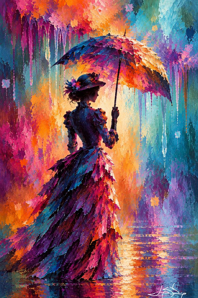 vibrant rain wall art