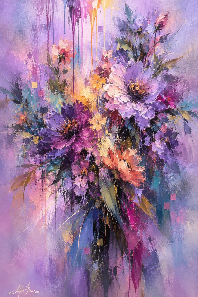 Amethyst Blooms art print