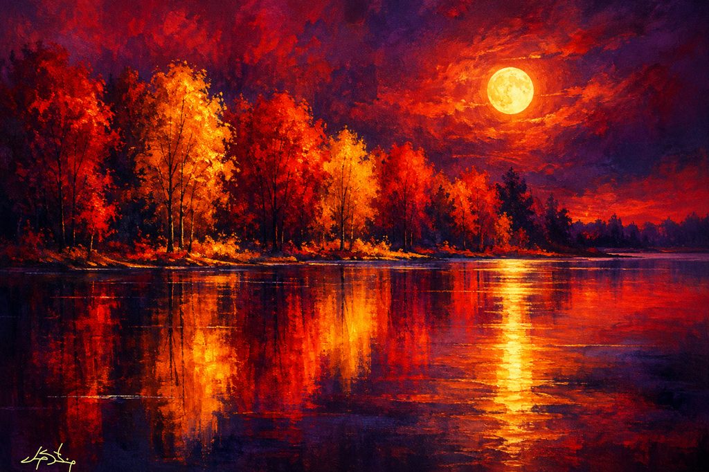 autumn landscape art print